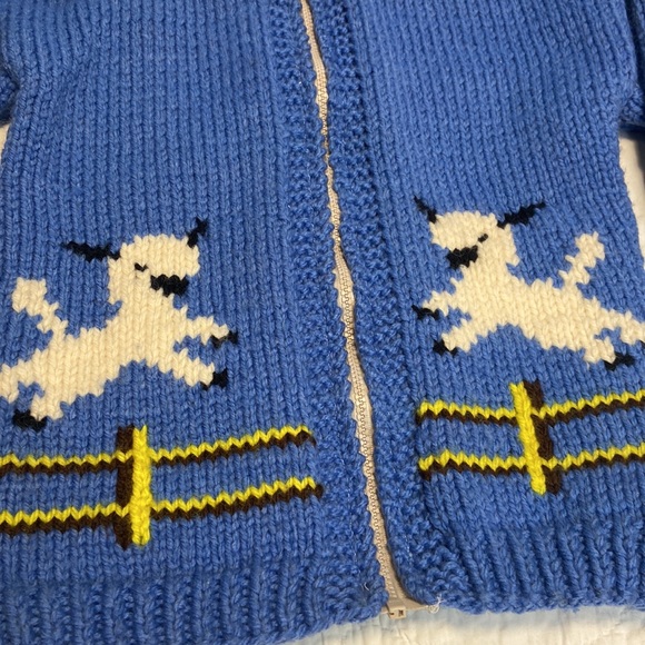 Vintage Handmade heavy-knit sheep graphic sweater - Picture 2 of 8